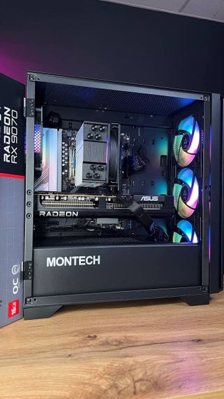 Збірка на замовлення: ігровий ПК Montech Air 1000 Premium Black Tower / AMD Ryzen 5 7500F (6 (12) ядер по 3,7 - 5,0 ГГц) / 32 ГБ DDR5 / 1000 ГБ SSD M.2 / AMD Radeon RX 9070, 16 GB GDDR6, 256-bit / 750W | Зображення 7