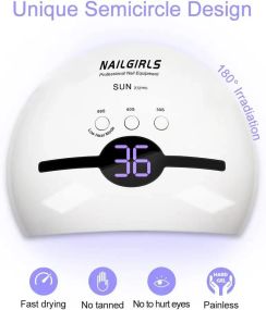 Портативна УФ-світлодіодна лампа для гелевих нігтів NAILGIRLS 48 Вт