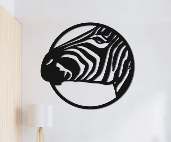 Панно декоративне картина на стіну Зебра LED 16 кольорів телефон 400х375 acr-p000115 | Зображення 1