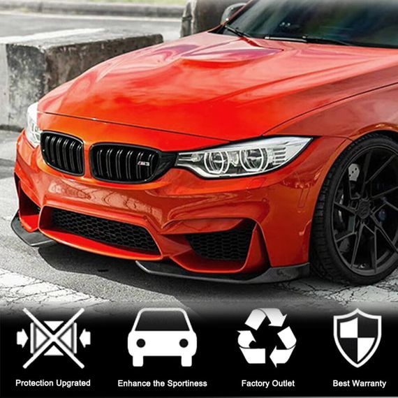 Накладки на передній бампер Flap V1 (для F80, Карбон) для BMW 3 серія F-30/31/34 2012-2019 рр | Зображення 1