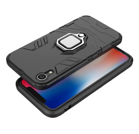 Чехол бампер Primolux Ring Armor для Apple iPhone Xr - Black | Зображення 1