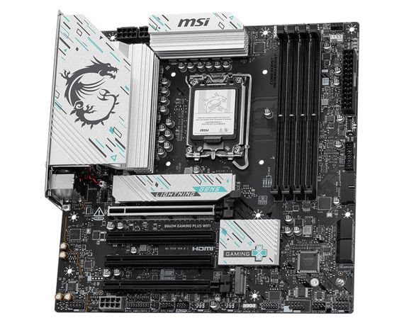 Материнcкая плата MSI B860M GAMING PLUS WIFI s1851 B860 4xDDR5 M.2 HDMI DP WiFi BT mATX 911-7E42-003 | Зображення 2