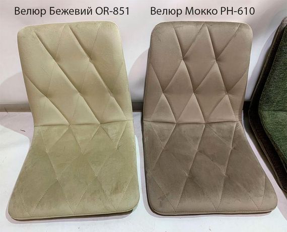 Стілець Melvin CH-Office хромована хрестовина Ø 530 мм з колесами, м'яке сидіння велюр бежевий OR-851 | Зображення 1