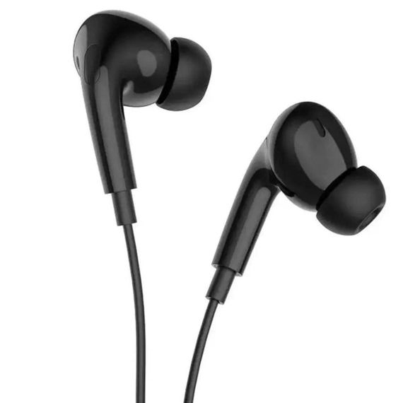 Навушники HOCO M101 Pro Crystal sound wire-controlled earphones with microphone Black | Зображення 1