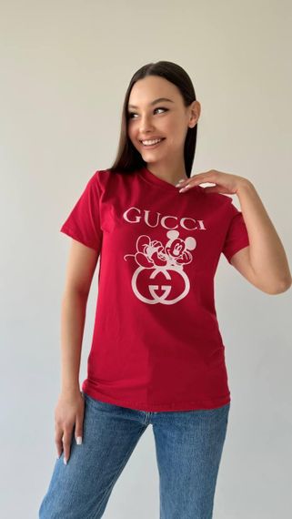 Жіноча футболка Gucci червона | Зображення 5
