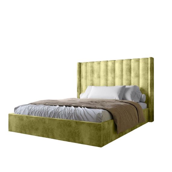 Двоспальне ліжко LION Ніно 160x200 см SILK 202 Авокадо (LION-045042) | Зображення 1