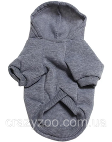 Худи для собак и котов EcoToys Grey S серое A: 21 см B: 29 см C: 22 см S-7052