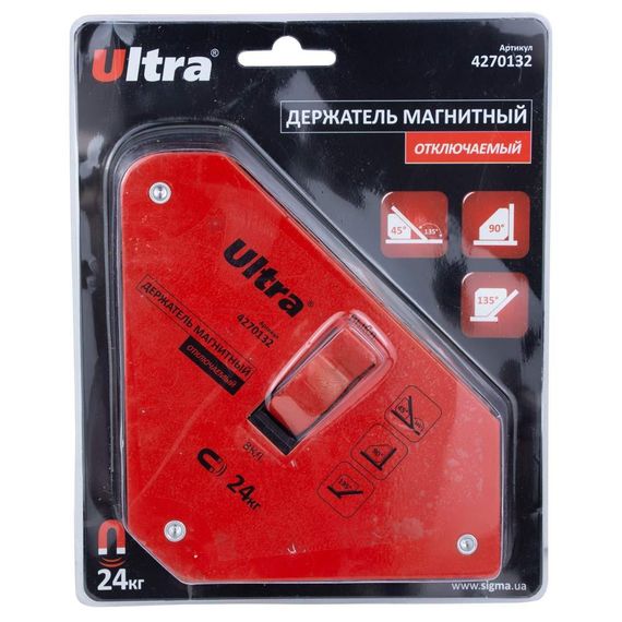 Тримач магнітний 24 кг 135*130*151мм відключаємий (45,90,135°) Ultra