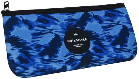 Большой эластичный школьный пенал Quiksilver синий