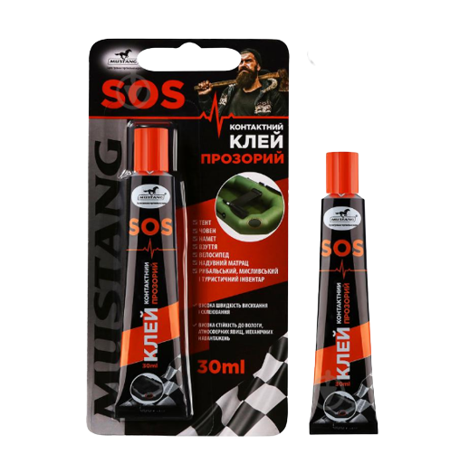 Клей контактний 30мл Мустанг SOS MG19