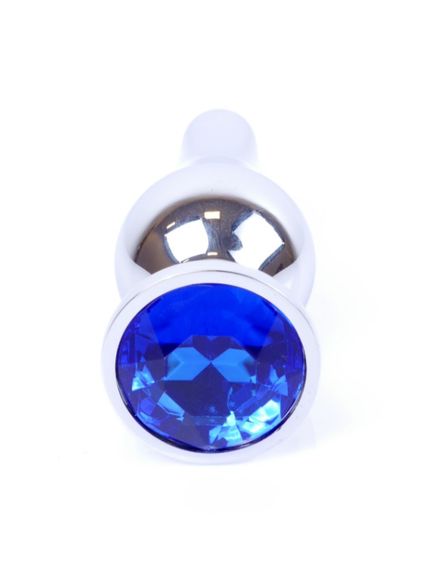 Анальна пробка - Jewellery Silver BUTT PLUG- Dark Blue | Зображення 1