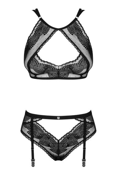 Комплект Obsessive Allastia 2-pcs set black S/M | Зображення 3
