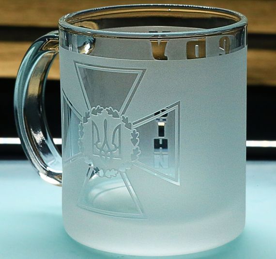 Чашка 320 мл СБУ с гравировкой Кружка Служба безопасности Украины Подарок военнослужащему сотруднику СБУ | Зображення 2