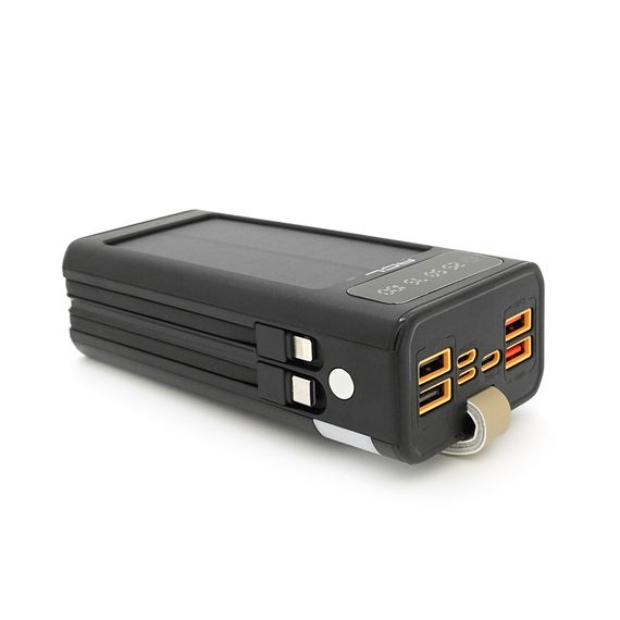 Powerbank ACL PW-90 30000mAh, SOLAR, Кабель TypeC + Lighting, 0,72kg, Black, Box | Зображення 3