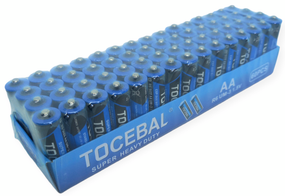 Батарейки пальчикові АА R06 сольові упаковка набір 60 штук Tocebal zinc carbon