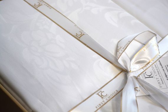 Постільна білизна First Choice Jacquard Satin 200 х 220 см Regina White | Зображення 3