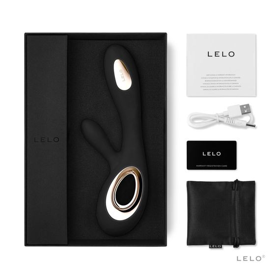 Вібратор-кролик LELO Soraya Wave Black, манливі рухи стовбура | Зображення 6