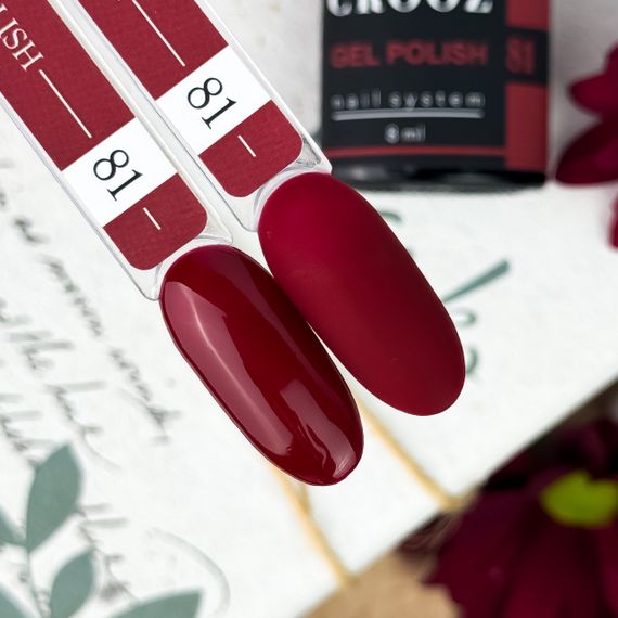 Гель-лак Crooz 81 (темный кармин) 8мл | Зображення 2