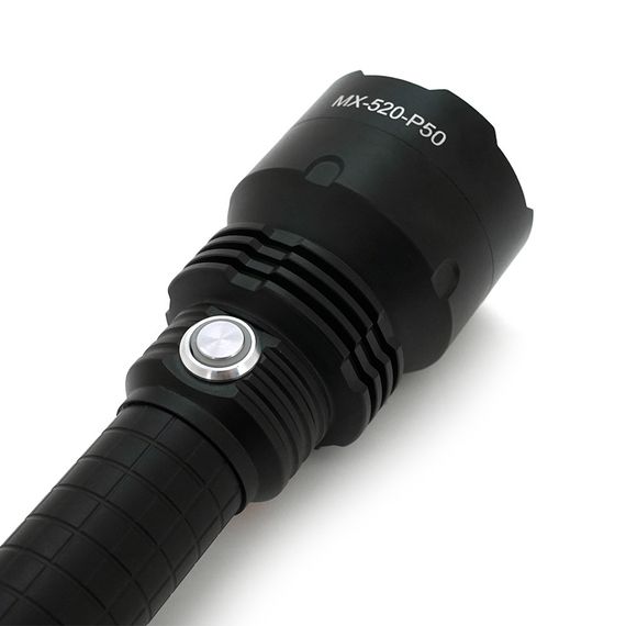 Ліхтар ручний POWERMASTER MX-520-P50, 1LED XPE led, 3.5W, 5 режими, 2х 26650/9800mah, Black, IP40, кабель USB-micro, 250х62х35мм, | Зображення 3