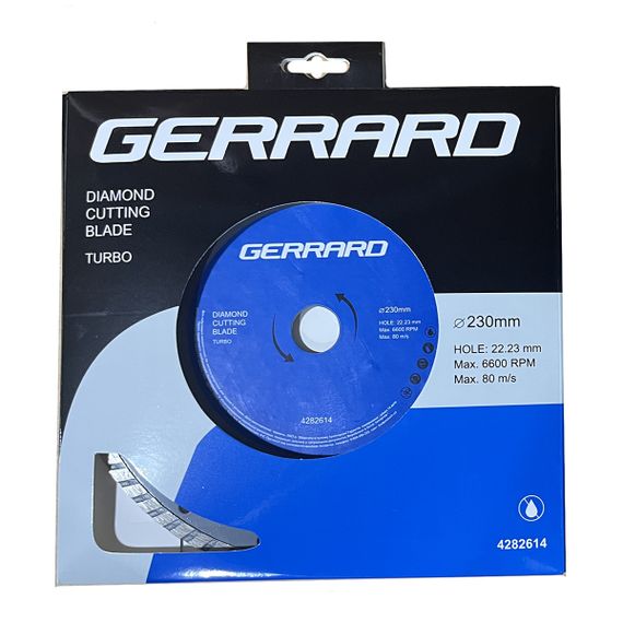 Диск алмазний по бетону Turbo - 230x7.5x22.23мм Gerrard 4282614 | Зображення 1
