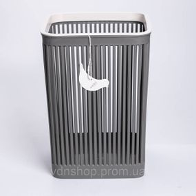 Кошик для сміття пластиковий в офіс для паперу 22×22×30 (см) кошик під сміття 8 (л) відро для сміття Сірий HP-45-9G