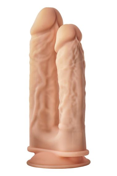 Фалоімітатор подвійний на присосці Dream ToysReal Love, термоактивний, бежевий Sex Aura | Зображення 6