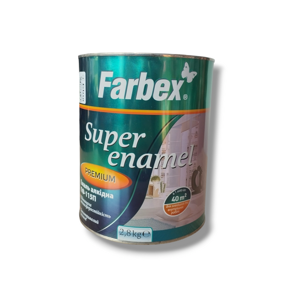Емаль алкідна ПФ-115П темно-коричнева ТМ "Farbex" -2,8 кг.