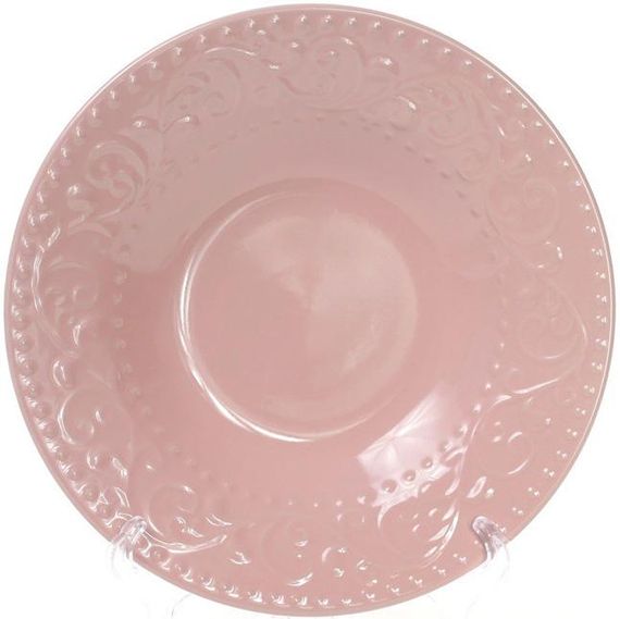 Набір 6 супових тарілок Leeds Ceramics Ø23см, кам'яна кераміка (рожеві) | Зображення 2