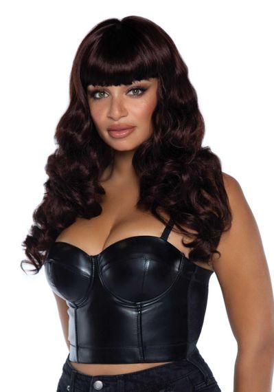 Хвиляста перука Leg Avenue Misfit Long Wavy Wig Brown, довга, реалістичний вигляд, 61 см sexstyle