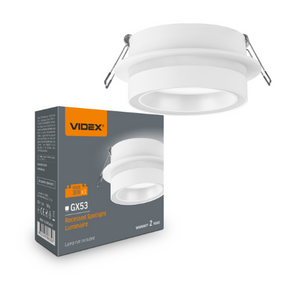LED Світильник врізний під лампу GX53 білий VL-SPF34R-W Videx