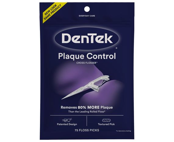 Флос-зубочистки DenTek Plaque Control Floss Pick перехресне очищення, контроль зубного нальоту, 75 шт.