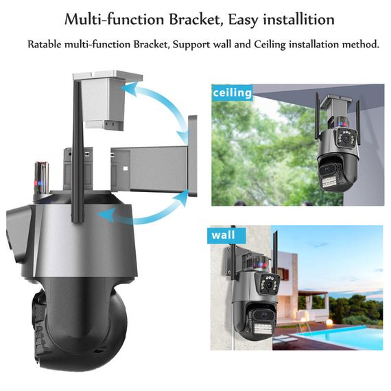 Камера відеоспостереження PTZ вулична WiFi Outdoor Camera P11 ICSEE 3MP (41564-15968_1082) | Зображення 8