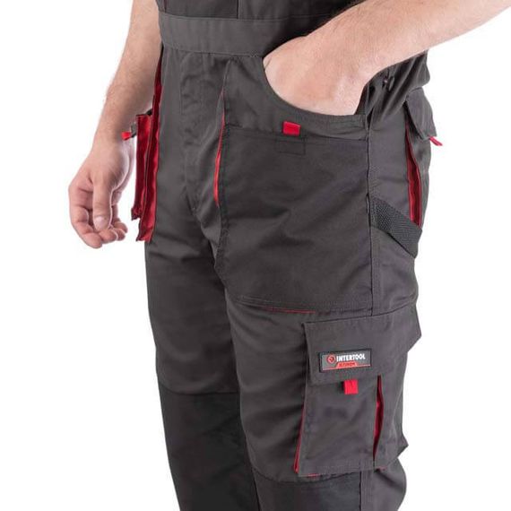 Напівкомбінезон робочий 80% поліестер, 20% бавовна, щільність 260 г/м2, S INTERTOOL SP-30211 | Зображення 6