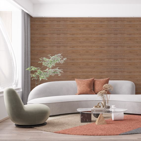 Самоклеюча декоративна 3D панель під дерево світлий дуб у рулоні 3D Loft 2800x700x3мм | Зображення 1