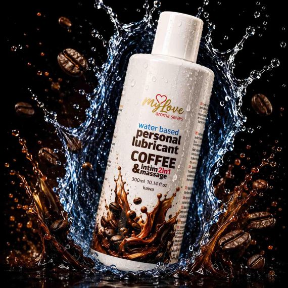 2в1 лубрикант та масажний гель - MyLove Aroma Series Intim&Massage Coffee, 300 мл Sex Aura | Зображення 1