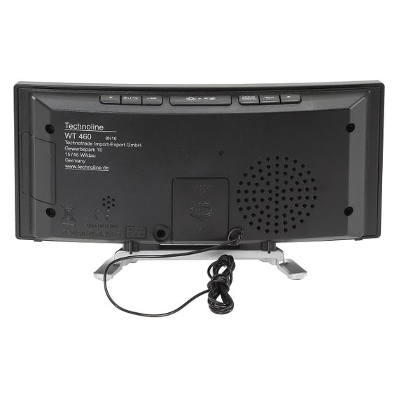 Годинник настільний з радіо Technoline WT460 Blue LED Black/Silver (WT460 blaue LED) | Зображення 4