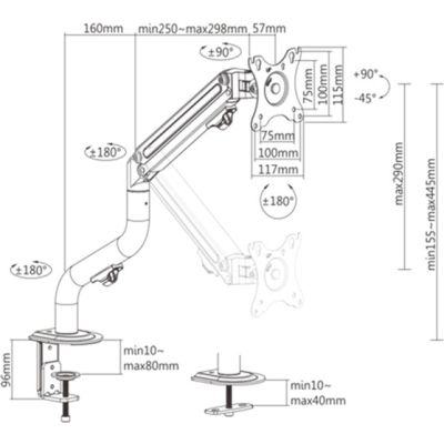 Кронштейн Gembird MA-DA1-02 | Зображення 1