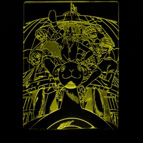 Акриловый светильник-ночник Манки Д. Луффи 2 (Monkey D. Luffy) желтый tty-n000922