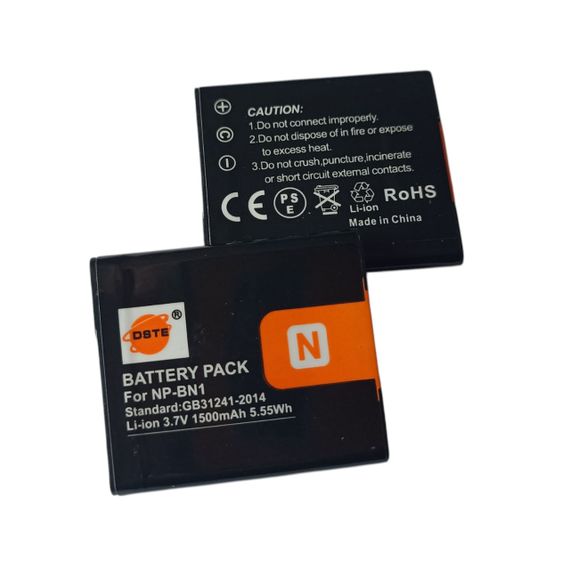 DSTE 2 шт. NP-BN1 3,7 В 1500 мАч сменный литий-ионный аккумулятор, совместимый с Sony DSC-W510, DSC-W515PS, DSC-W520, DSC-W530, DSC-W550, DSC-W560, DSC-W570 | Зображення 3
