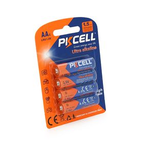 Батарейка щелочная PKCELL 1.5V AA/LR6.4 штуки в блистере цена за блистер, Q12