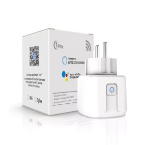 Розетка розумна SMART Tuya WiFi 4400Вт 20А з лічильником електроенергії та підключенням до телефону