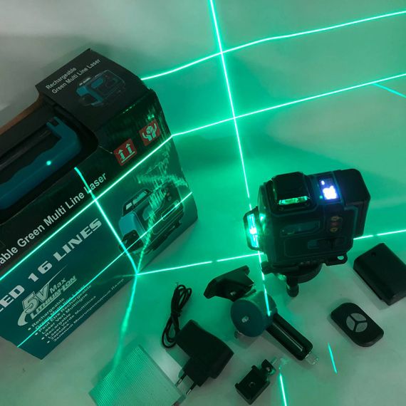 Лазерний рівень 4D з автовирівнюванням Laser 4D, Професійний оптичний нівелір, Лазерний нівелір 360 HX-24 | Зображення 2