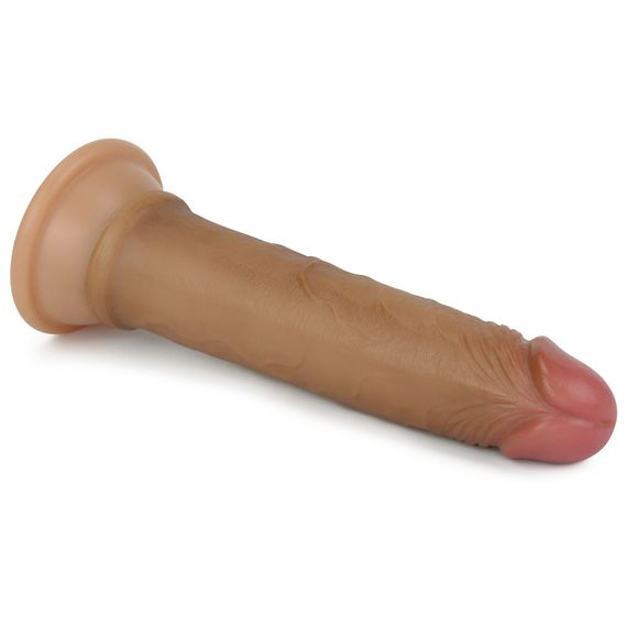 Фалоімітатор - Dual-Layered Silicone Cock 7" Brown sexstyle | Зображення 6