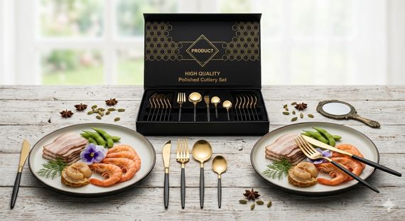 Набір столових приладів Kitchen Ware 24 шт. з нержавіючої сталі на 6 персон