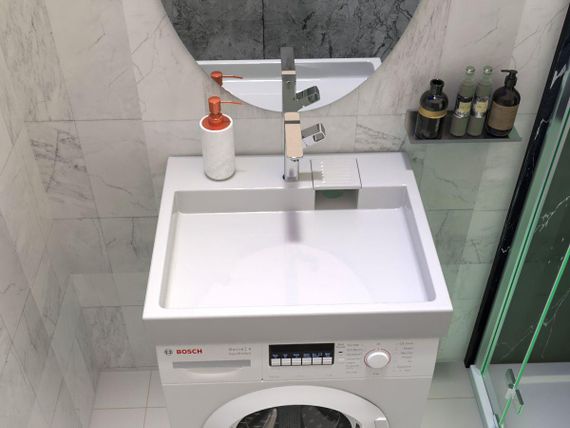 Умивальник на пральну машину акриловий Redokss San DEYMOS 60х55см | Зображення 2