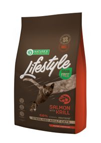 Корм Nature's Protection Lifestyle Grain Free Salmon with krill Sterilised Adult Cat сухий з лососем та крилем для стерилізованих котів 1.5 кг