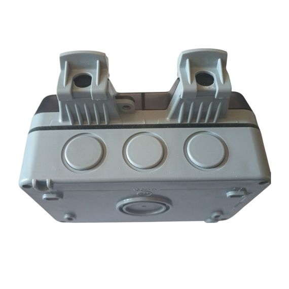 Розетка вологозахищена IP66 зовнішня подвійна SKY (MP22-G-SN) 16 А/250V | Зображення 3