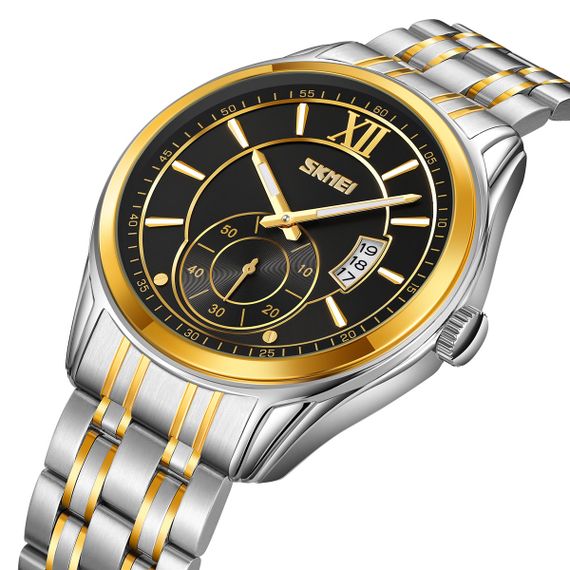 Skmei 9319TGDBK Silver-Gold-Black | Зображення 1