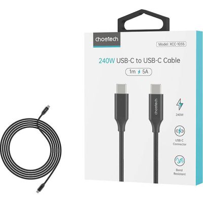 Дата кабель USB-C to USB-C 1.2m USB 3.1 Gen2 240W (50V/5A) Choetech (XCC-1035) (XCC-1035) | Зображення 3