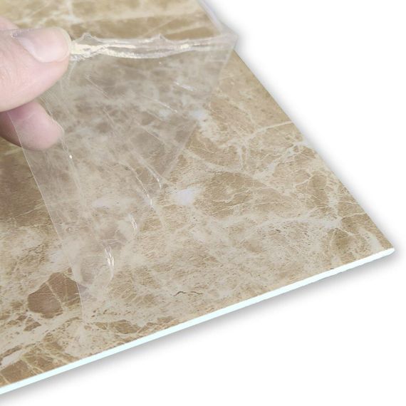 Декоративна ПВХ плита кремовий мармур 600*600*3mm (S) SW-00001619 | Зображення 4